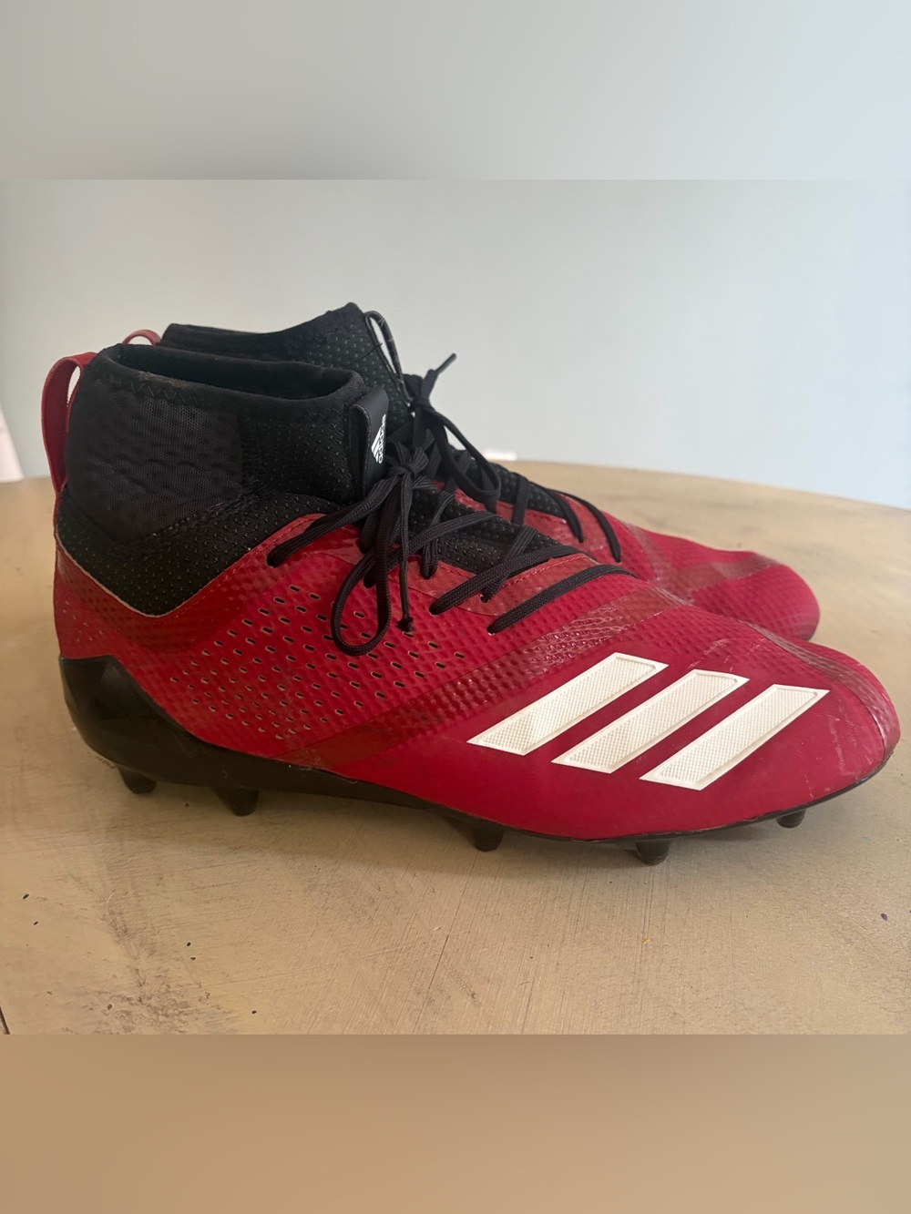 Mens Adidas Adizero 5 Star 7.0 SK Football Cleats Red, Black CG4353 Size 11.5 US